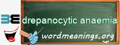 WordMeaning blackboard for drepanocytic anaemia